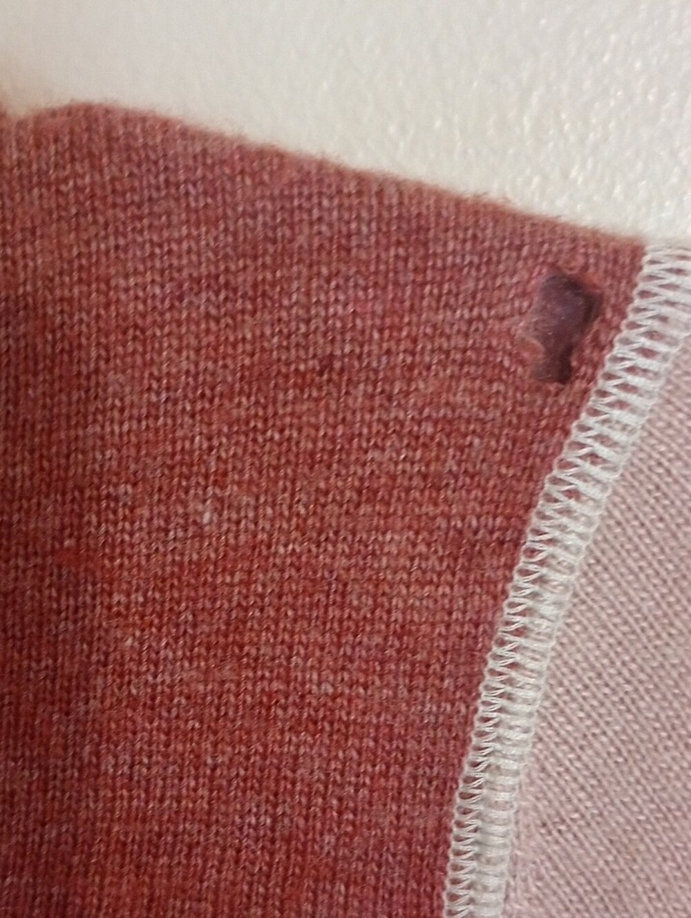 Light Gray and Pink Colorblock Women's Sweater Striped With Swan Logo On Tag - Picture 5 of 8